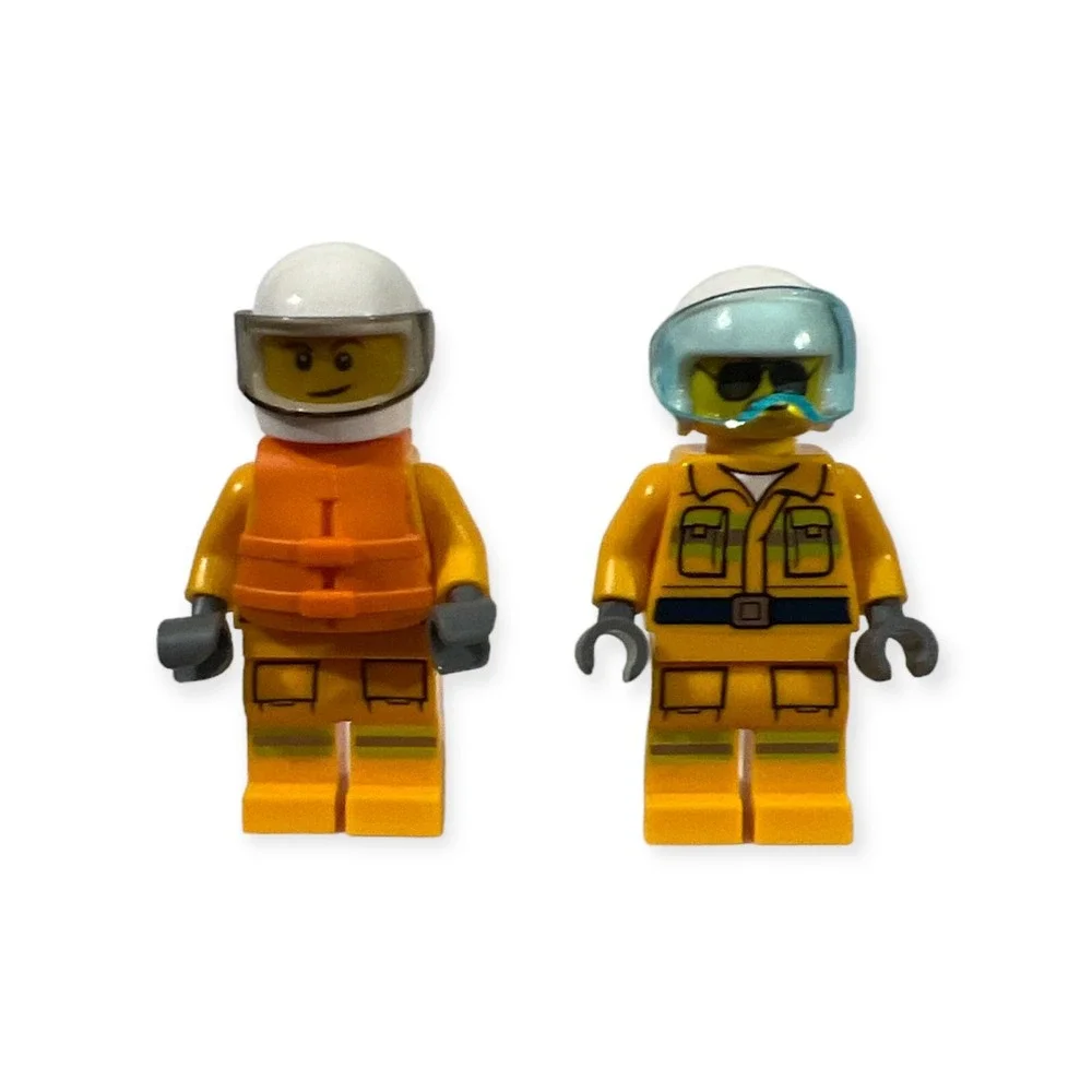 LEGO MINIFIGURE Helicopter pilot and rider mini figs only D1-21